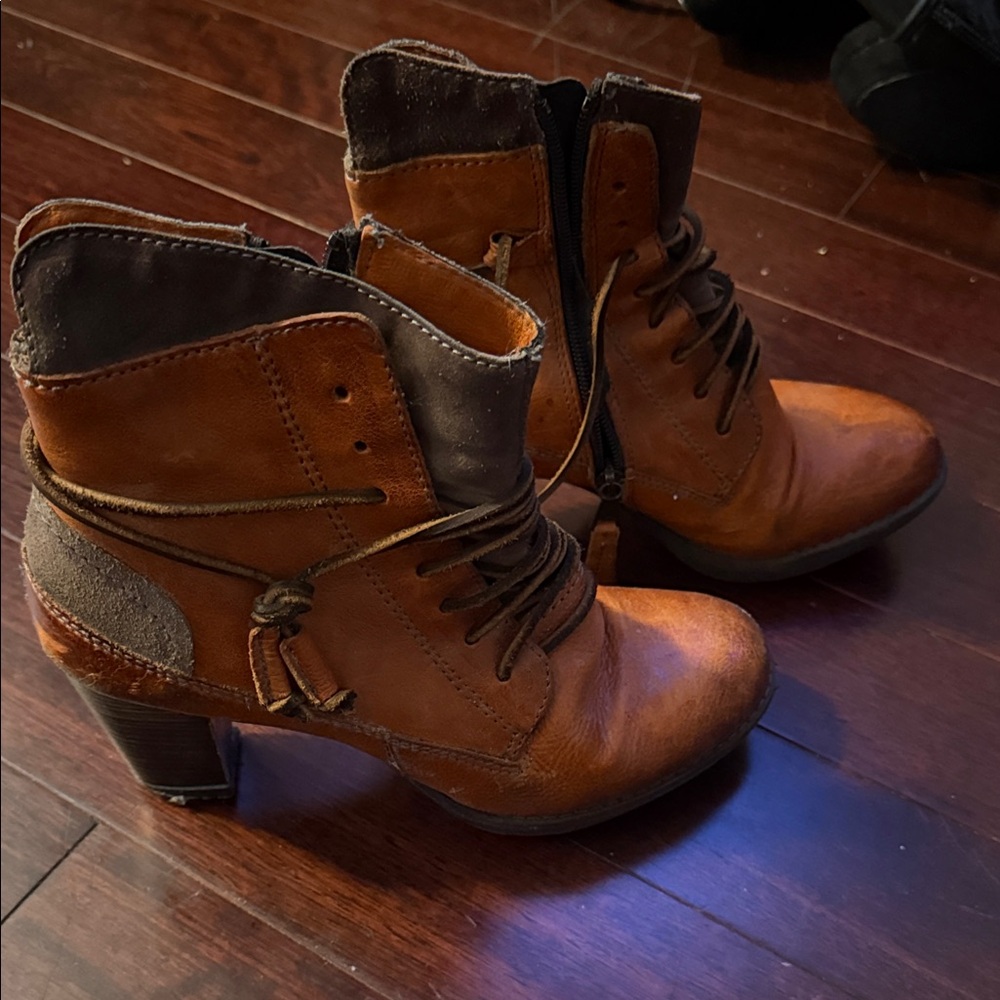 Brown Leather Ankle Boots